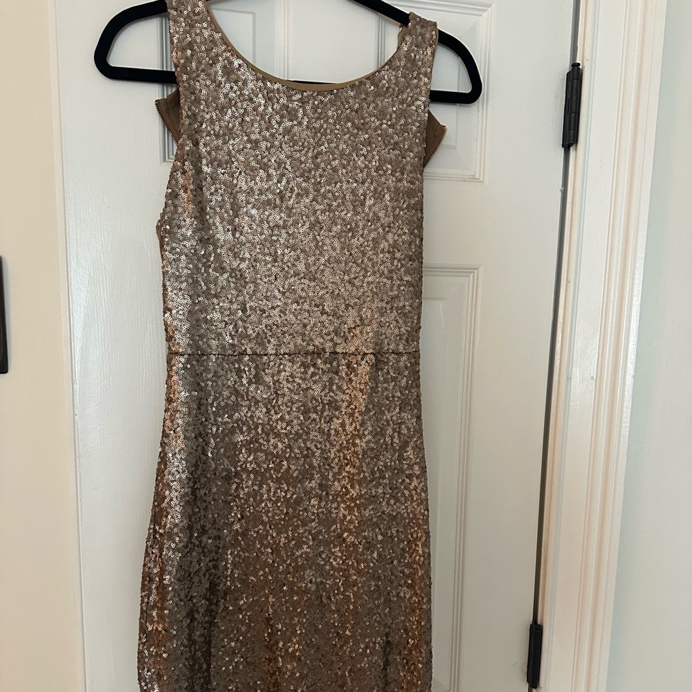Gold sequin dress